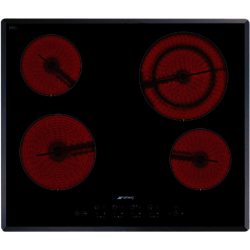 Smeg SE2641TC2 60cm Touch Control Ceramic Hob  with Angled Edge Glass in Black Ceramic